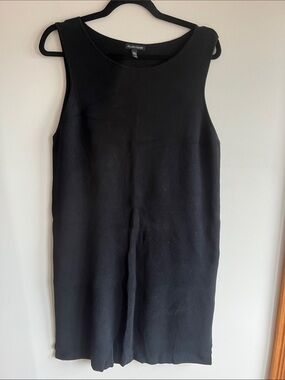 Eileen Fisher Black Knit Shift Dress